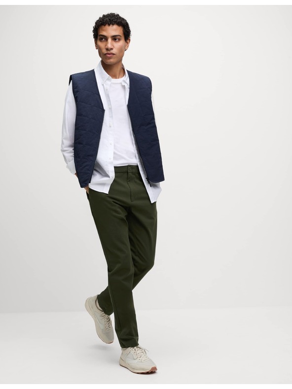 Marks & Spencer Keprové chino kalhoty úzkého střihu The Ultimate Marks & Spencer zelená