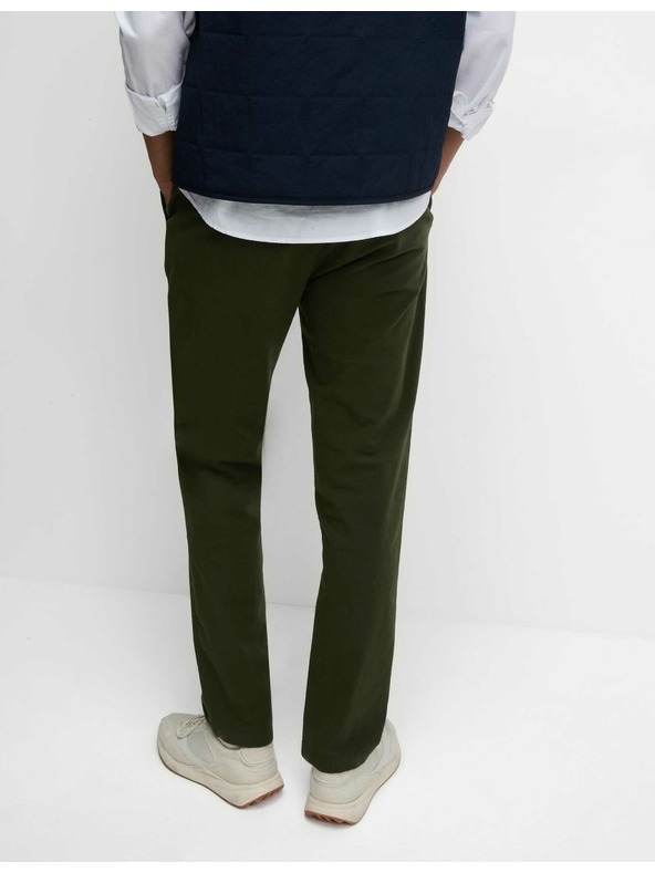 Marks & Spencer Keprové chino kalhoty úzkého střihu The Ultimate Marks & Spencer zelená