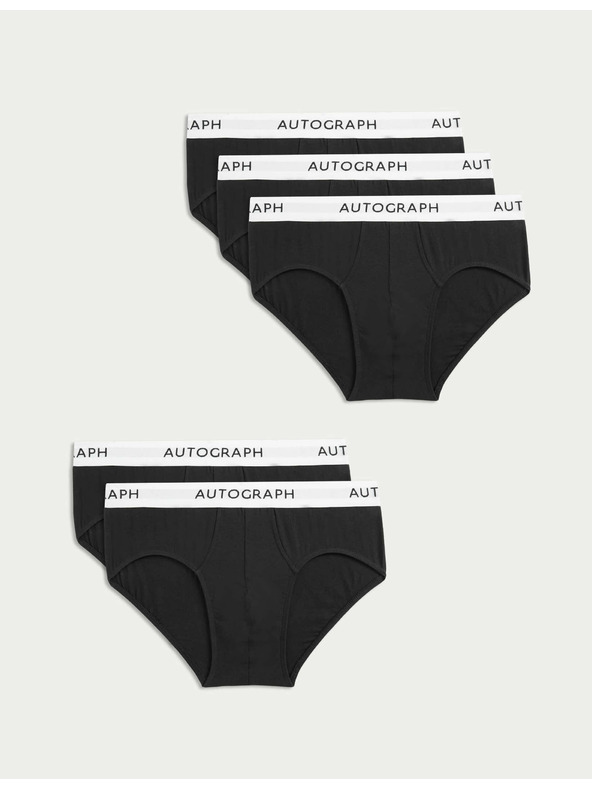 Marks & Spencer Slipy z bavlny Supima® a modalu, 5 ks Marks & Spencer černá