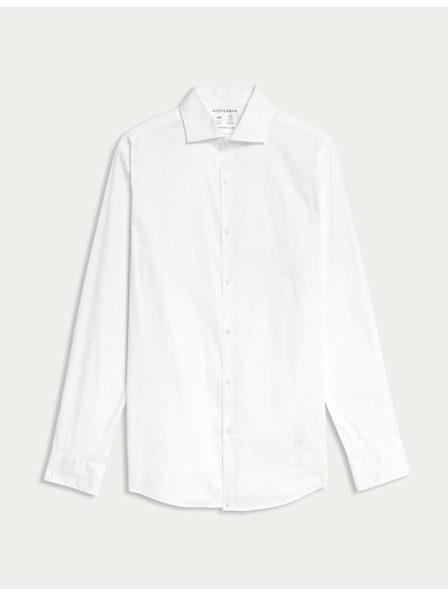 Marks & Spencer Košile úzkého střihu se strečem a vysokým podílem bavlny, v nežehlivé úpravě Marks & Spencer bílá