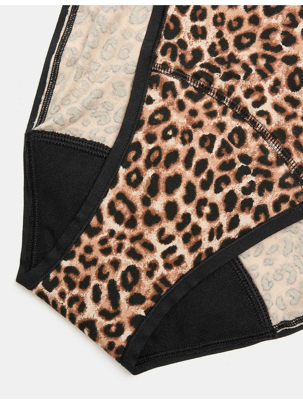 Marks & Spencer Vysoce střižené vysoce savé menstruační kalhotky, 3 ks Marks & Spencer černá