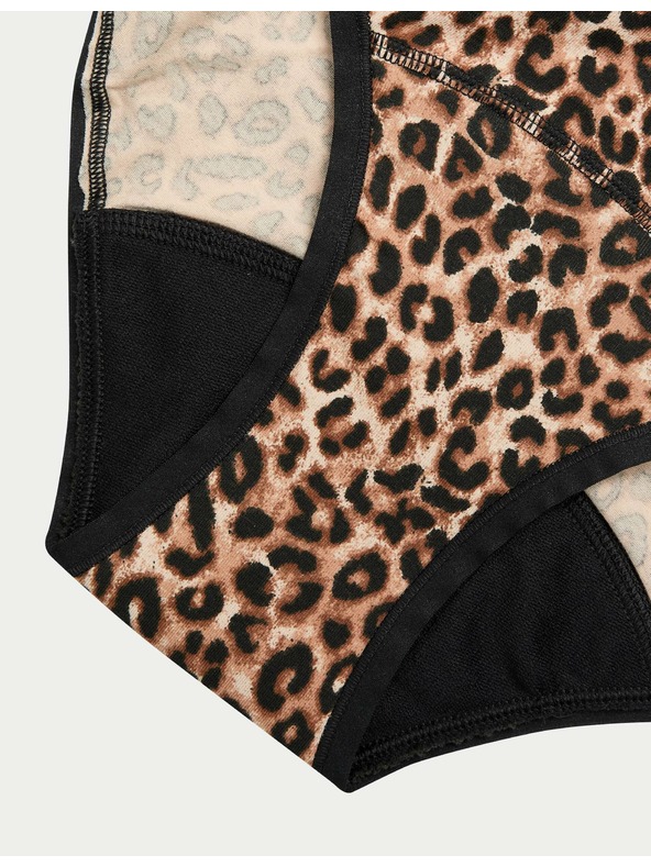 Marks & Spencer Vysoce savé menstruační bikinové kalhotky, 3 ks Marks & Spencer černá