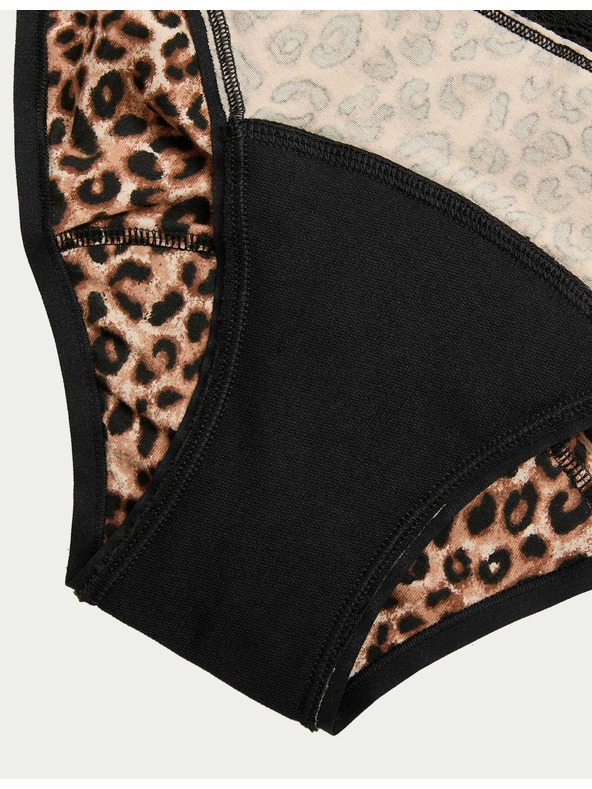 Marks & Spencer Vysoce savé menstruační bikinové kalhotky, 3 ks Marks & Spencer černá