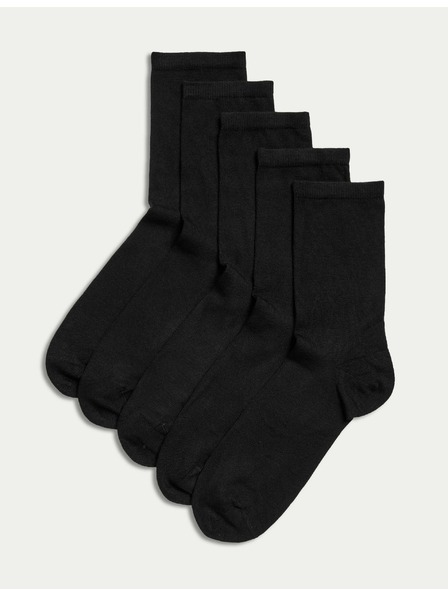 Marks & Spencer 5 párů kotníkových ponožek Sumptuously Soft™ Marks & Spencer černá