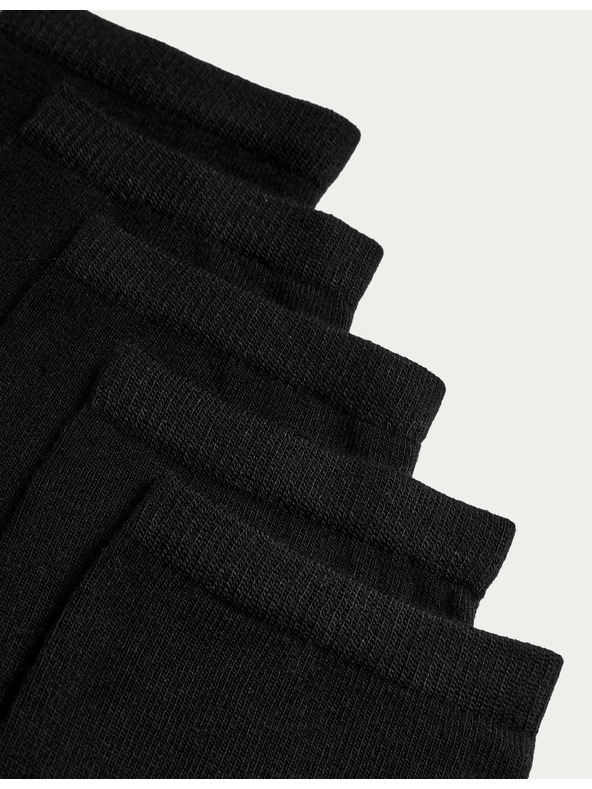 Marks & Spencer 5 párů kotníkových ponožek Sumptuously Soft™ Marks & Spencer černá