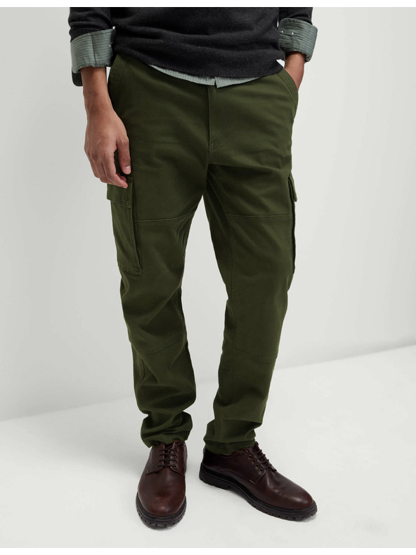 Marks & Spencer Kapsáčové kalhoty se strečem, mírně zúžený střih Marks & Spencer zelená