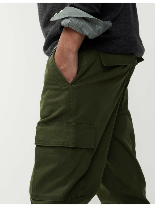 Marks & Spencer Kapsáčové kalhoty se strečem, mírně zúžený střih Marks & Spencer zelená