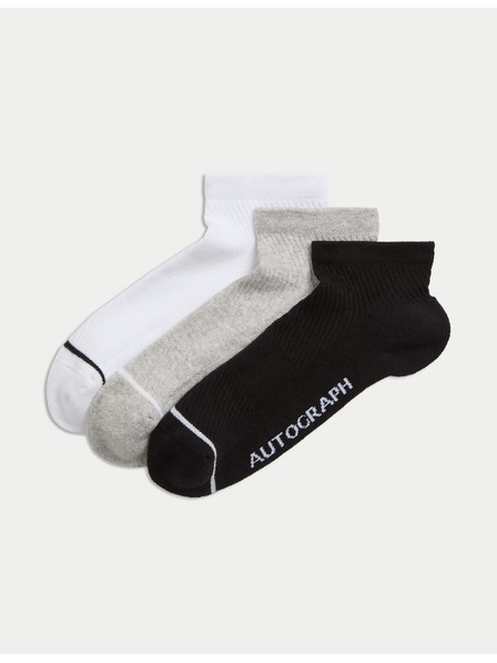 Marks & Spencer Krátké ponožky ze směsi bavlny Supima® 3 kusy