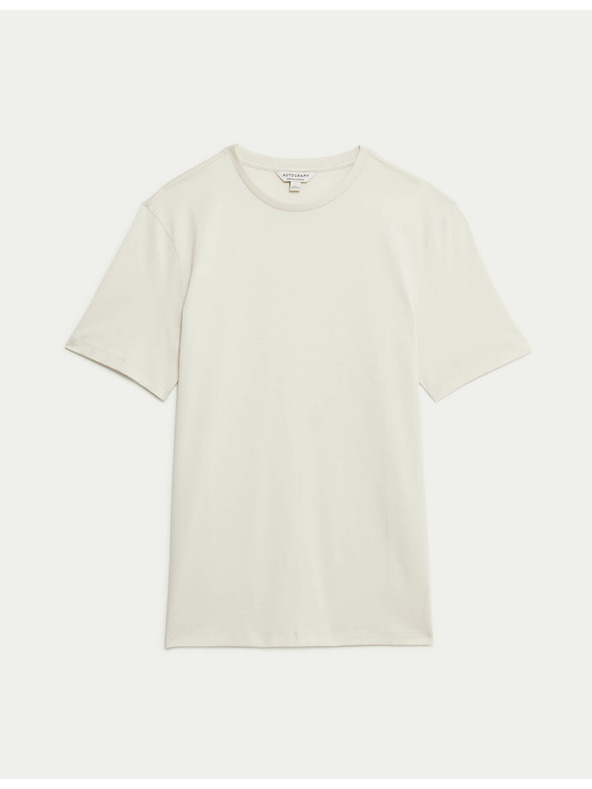 Marks & Spencer Tričko z prémiové bavlny, úzký střih Marks & Spencer smetanová
