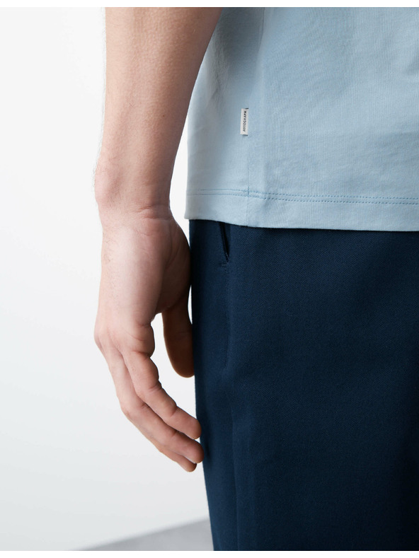 Marks & Spencer Tričko z prémiové bavlny, úzký střih Marks & Spencer modrá