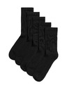 Marks & Spencer Balení 5 párů mimořádně pohodlných kotníkových ponožek s vysokým podílem bavlny Marks & Spencer černá