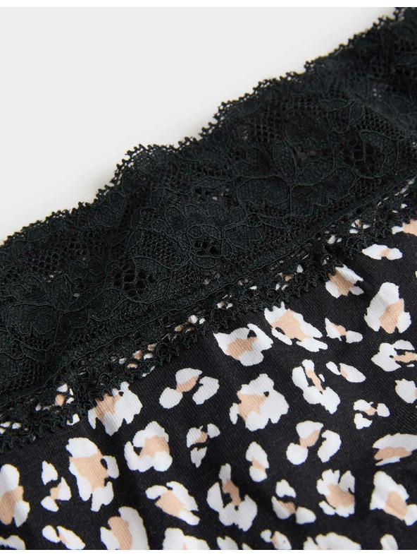 Marks & Spencer Kalhotky do pasu s potiskem a vysokým podílem bavlny, 5 ks Marks & Spencer bílá