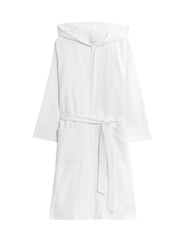 Marks & Spencer Pohodlný žerzejový župan s vaflovým vzorem Marks & Spencer