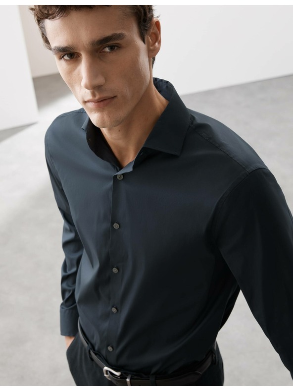 Marks & Spencer Košile úzkého střihu Marks & Spencer námořnická modrá