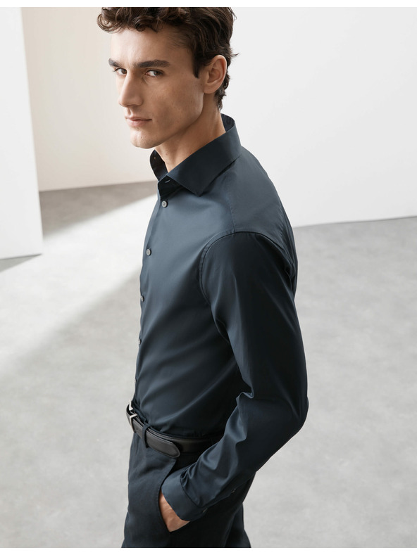 Marks & Spencer Košile úzkého střihu Marks & Spencer námořnická modrá