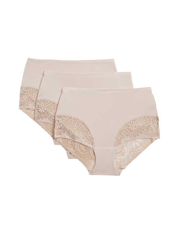 Marks & Spencer Kalhotky do pasu Body Soft™, sada 3 ks Marks & Spencer béžová