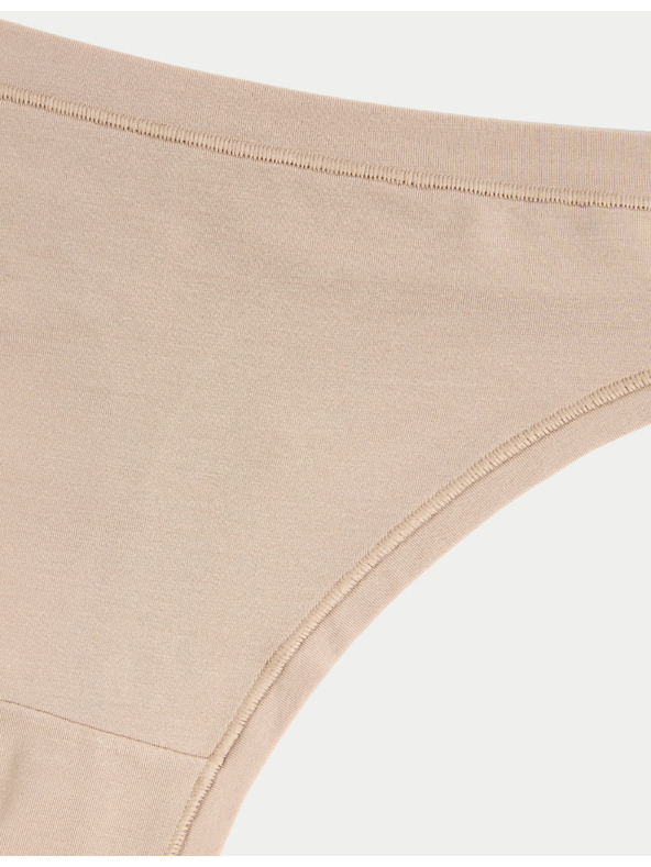 Marks & Spencer Tanga z modalu s technologií Flexifit™, 3 ks Marks & Spencer béžová