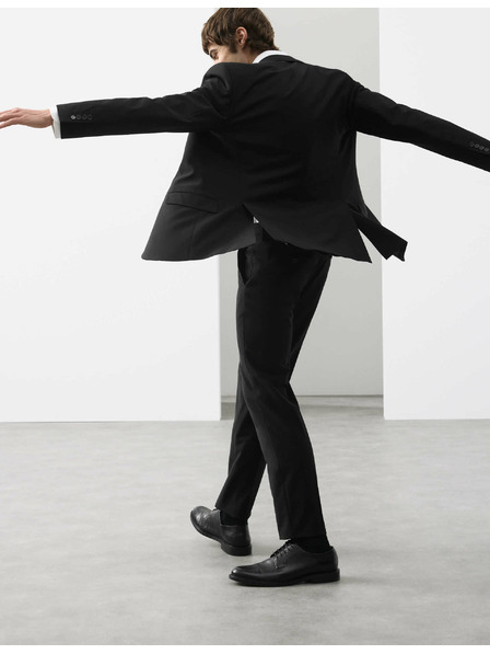 Marks & Spencer Kalhoty mírně zúženého střihu, ze směsi vlny Marks & Spencer