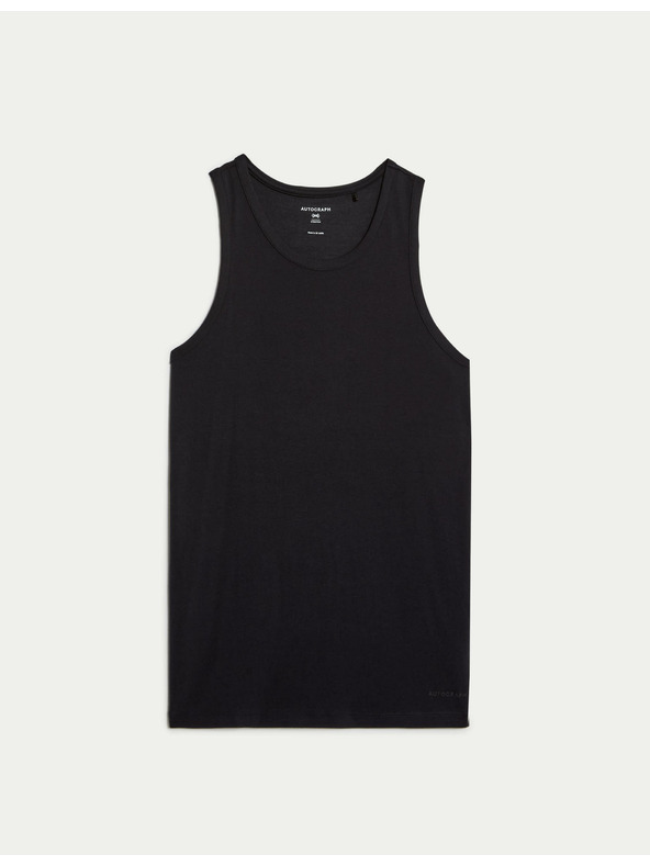 Marks & Spencer Tílko bez rukávů z bavlny Supima® a modalu Marks & Spencer černá