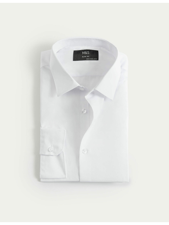 Marks & Spencer Košile úzkého střihu, snadné žehlení Marks & Spencer bílá