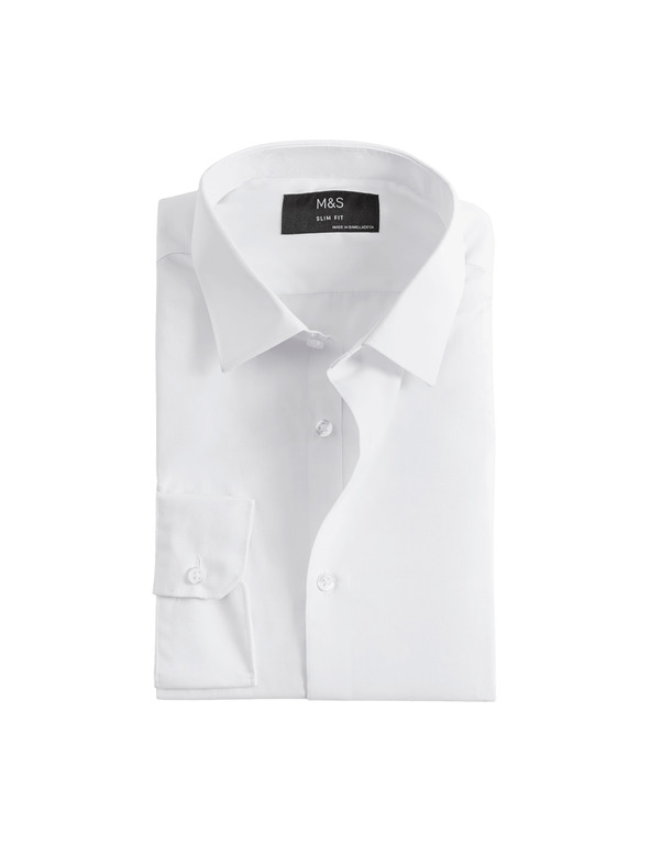 Marks & Spencer Košile úzkého střihu, snadné žehlení Marks & Spencer bílá