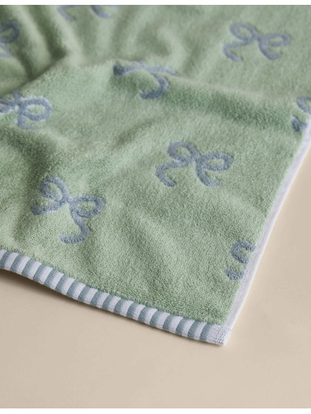 Marks & Spencer Ručník z čisté bavlny s mašlí Marks & Spencer zelená