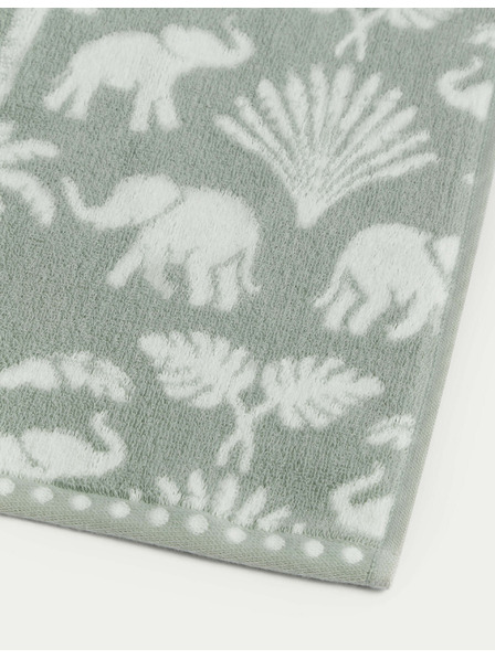 Marks & Spencer Ručník z čisté bavlny s motivem slona a palem Marks & Spencer zelená