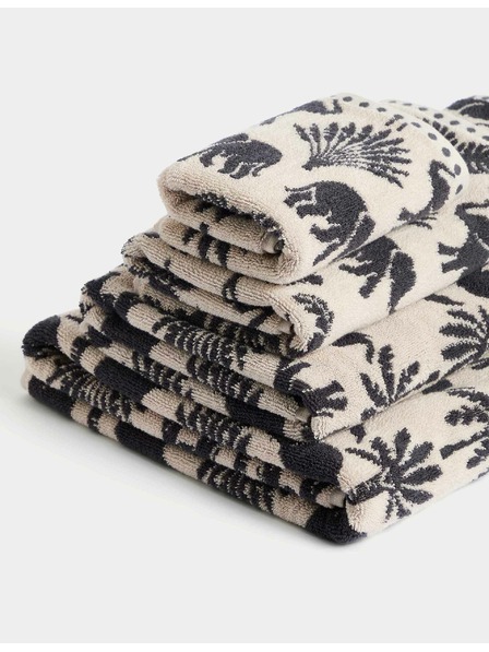 Marks & Spencer Ručník z čisté bavlny s motivem slona a palem Marks & Spencer šedá