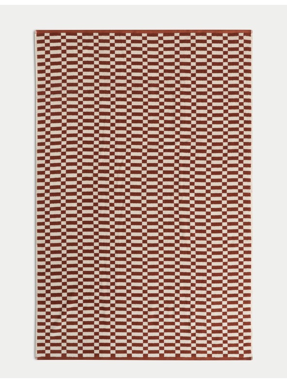 Marks & Spencer Ručník z čisté bavlny s geometrickým vzorem kostek Marks & Spencer šedá