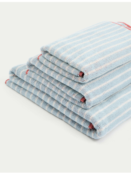 Marks & Spencer Pruhovaný ručník z čisté bavlny Marks & Spencer modrá