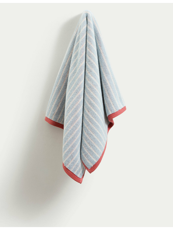 Marks & Spencer Pruhovaný ručník z čisté bavlny Marks & Spencer modrá