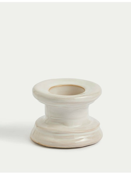 Marks & Spencer Keramický stojan na svíčku a čajovou svíčku Marks & Spencer bílá