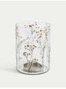 Marks & Spencer Svícen Hurricane s vytlačenou květinou Marks & Spencer béžová