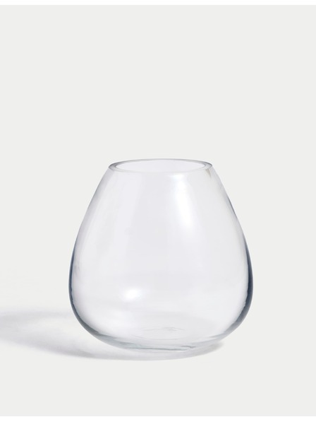 Marks & Spencer Malá skleněná váza ve tvaru slzy Marks & Spencer béžová