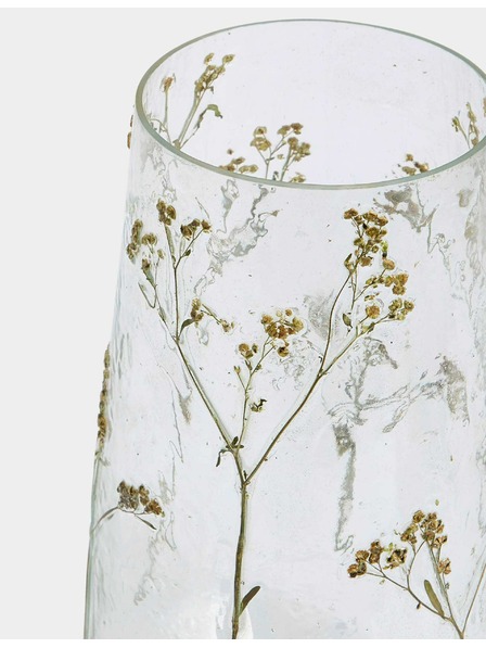 Marks & Spencer Skleněná váza s motivem květin Marks & Spencer béžová