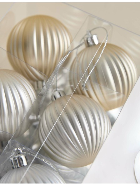 Marks & Spencer Různobarevné netříštivé vánoční koule, sada 24 ks Marks & Spencer bílá