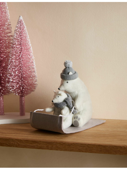 Marks & Spencer Dekorace do pokoje s plstěným ledním medvědem Marks & Spencer bílá