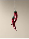 Marks & Spencer Skleněná dekorace s chilli papričkami Marks & Spencer červená