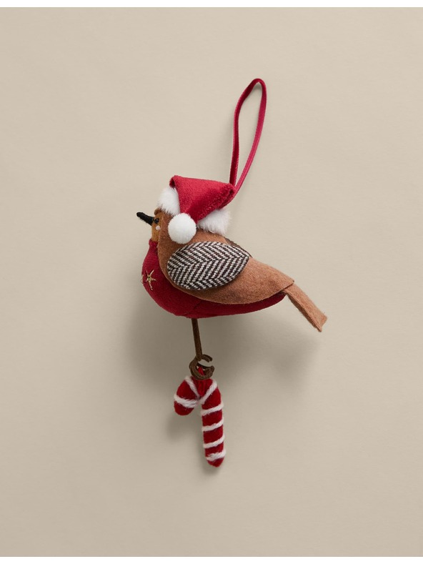 Marks & Spencer Závěsná plstěná dekorace v podobě červenky Marks & Spencer hnědá