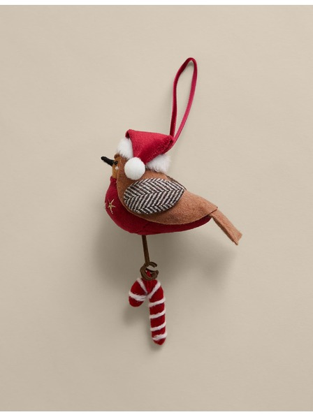 Marks & Spencer Závěsná plstěná dekorace v podobě červenky Marks & Spencer hnědá