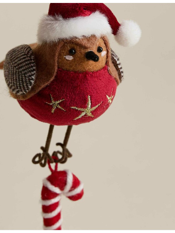 Marks & Spencer Závěsná plstěná dekorace v podobě červenky Marks & Spencer hnědá