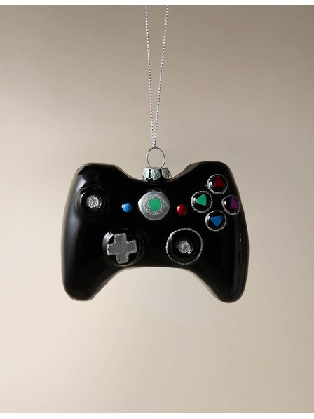 Marks & Spencer Závěsná skleněná dekorace v podobě herního ovladače Marks & Spencer černá