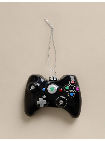 Marks & Spencer Závěsná skleněná dekorace v podobě herního ovladače Marks & Spencer černá