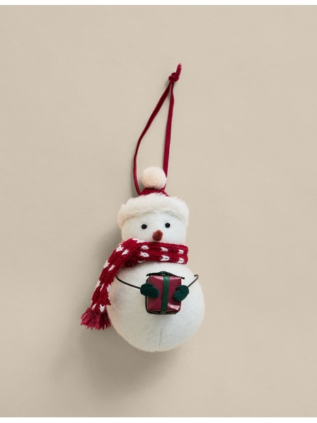 Marks & Spencer Plstěné zavěšení Dekorace sněhuláka Marks & Spencer bílá