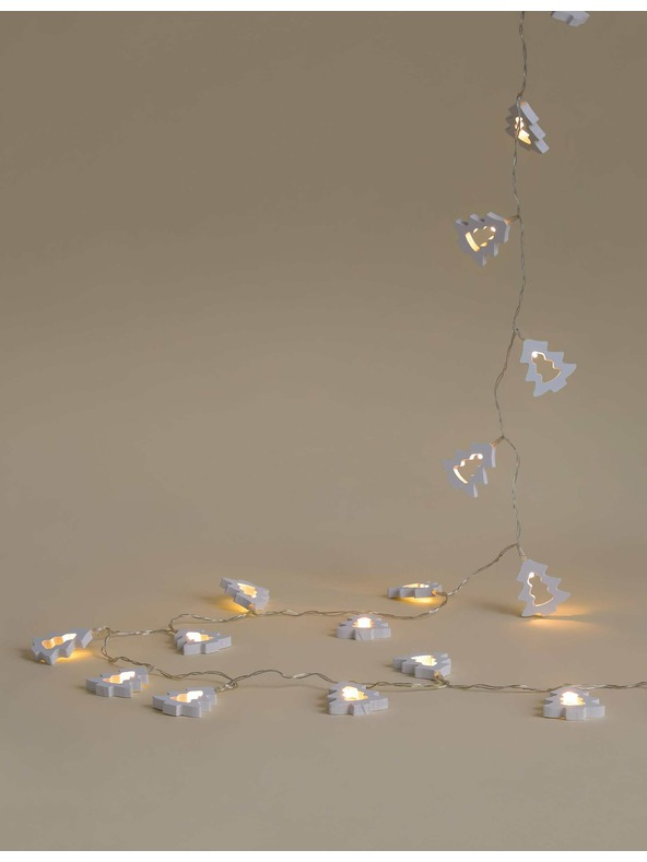 Marks & Spencer Světelný řetěz na vánoční stromeček, s 20 světýlky, na baterii Marks & Spencer bílá