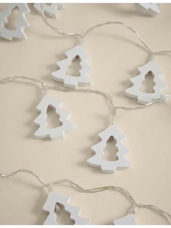 Marks & Spencer Světelný řetěz na vánoční stromeček, s 20 světýlky, na baterii Marks & Spencer bílá