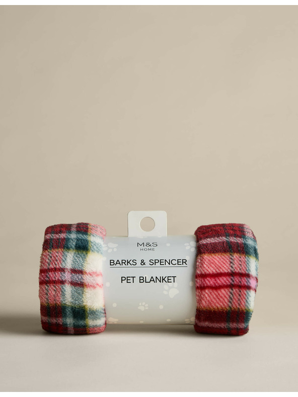 Marks & Spencer Tartanová deka pro domácí mazlíčky Marks & Spencer červená