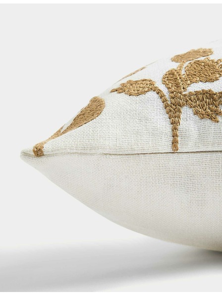 Marks & Spencer Podhlavník ze směsi lnu s květinovým vyšívaným vzorem Marks & Spencer zlatá