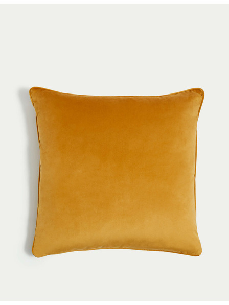 Marks & Spencer Sametový polštářek s paspulkou Marks & Spencer žlutá