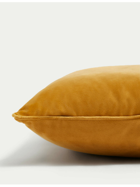 Marks & Spencer Sametový polštářek s paspulkou Marks & Spencer žlutá